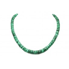 Beautiful 1 Line Natural Green Malachite Beads Stones NECKLACE 19 inch
